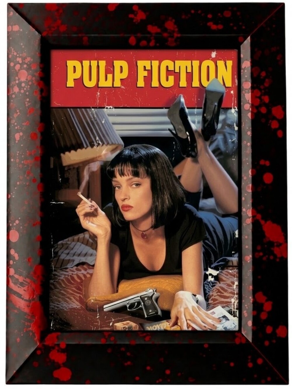 Pulp fiction 90s Classic Vintage Movie Framed Print horror thriller retro Art